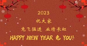 時間流逝的腳步，擋不住我們對過去的回望， 遠方未知的艱苦，奪不走我們對前程的向往。 2023，祝大家兔飛猛進  業(yè)績長虹！